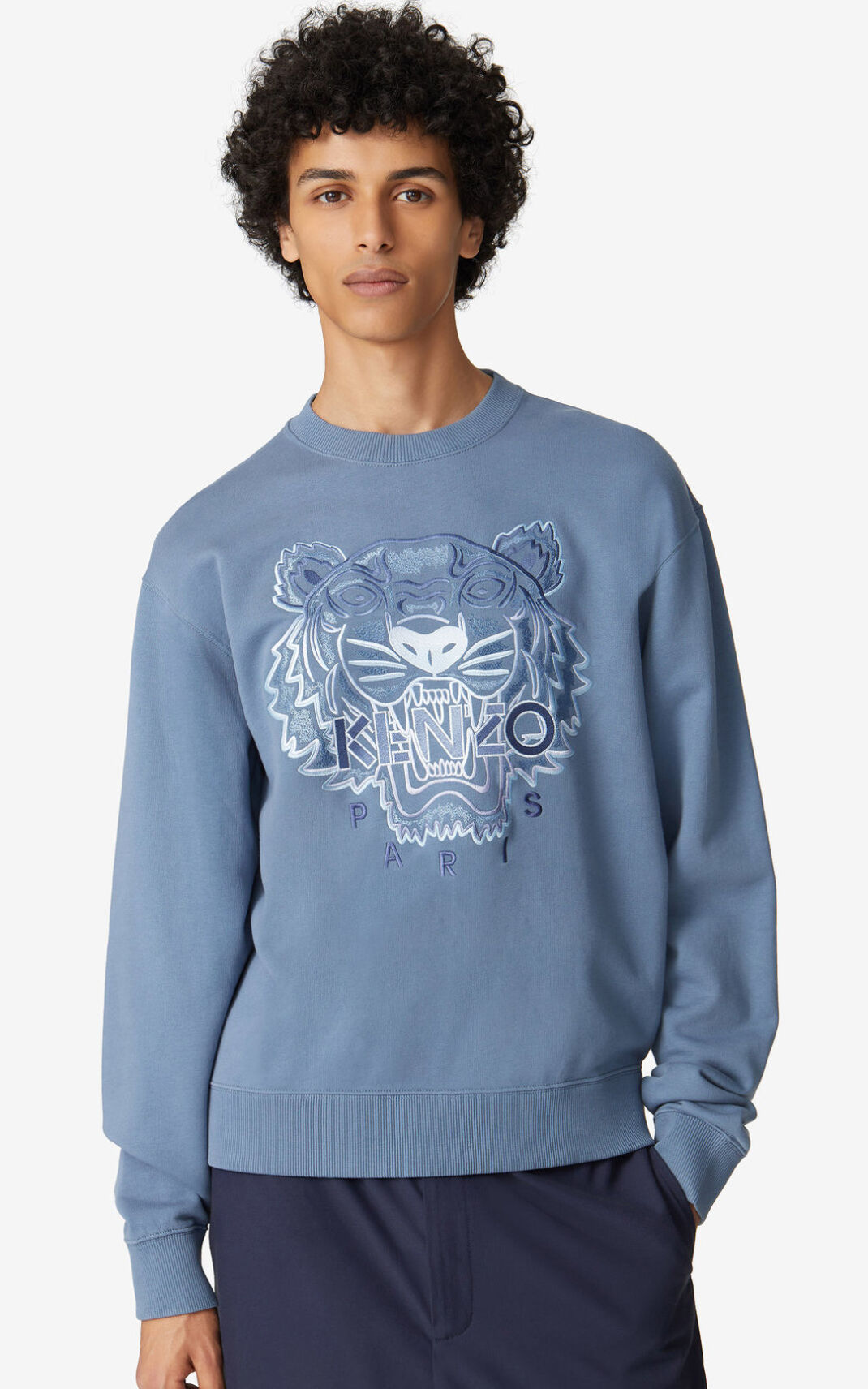 Kenzo Tiger Sweatshirt Herre - Blå DK-490731